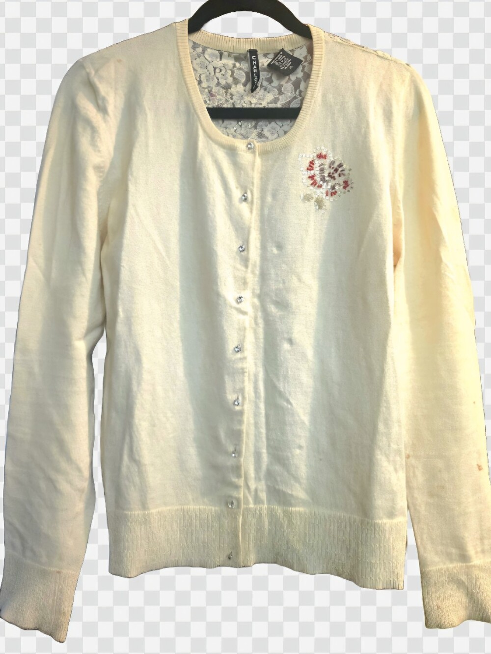 Y2K Charlotte Tarantola Lace Cardigan